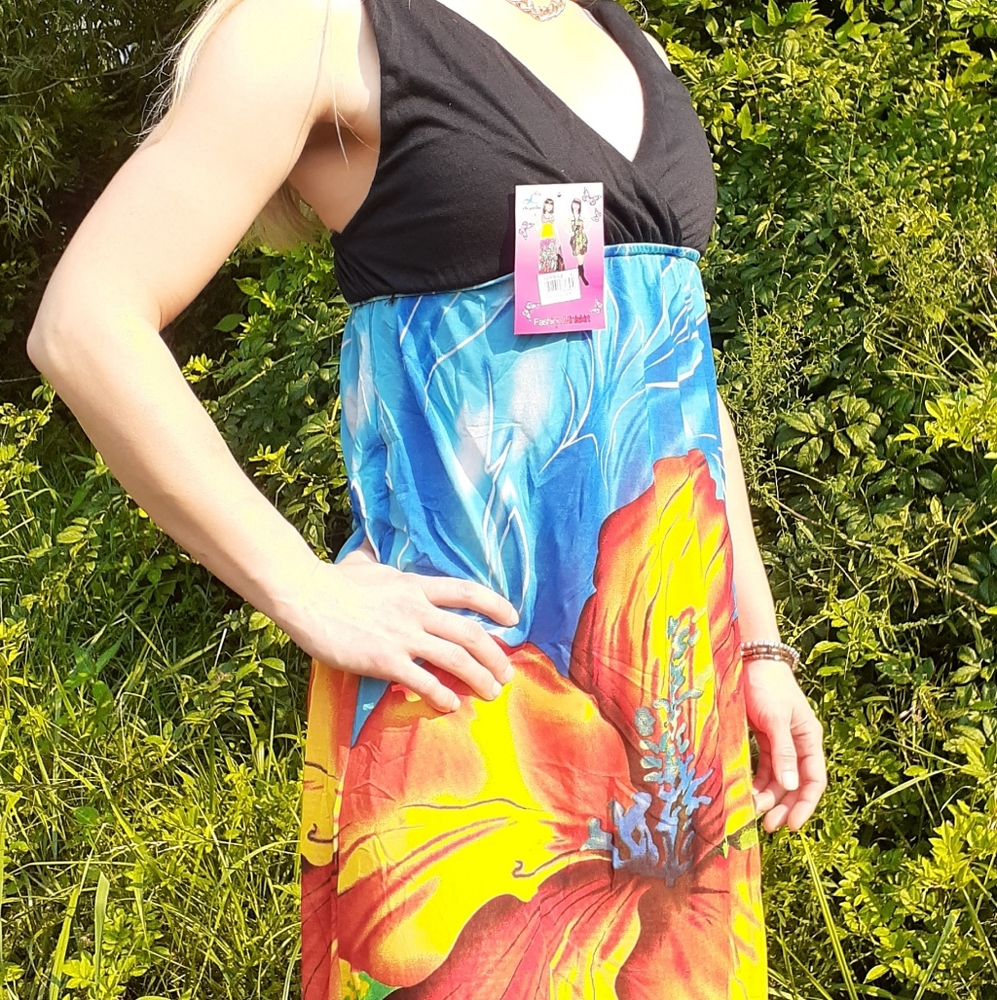 Floral summer dress/cover